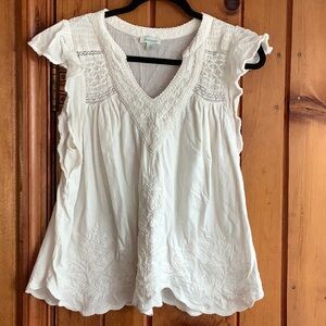 Sundance Linen Embroidered Top